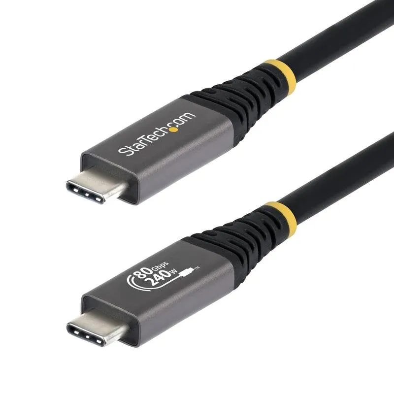 Cavo USB4 1m StarTech.com Certificato USB-IF USB-C 80Gbps 240W PD Schermatura EMI