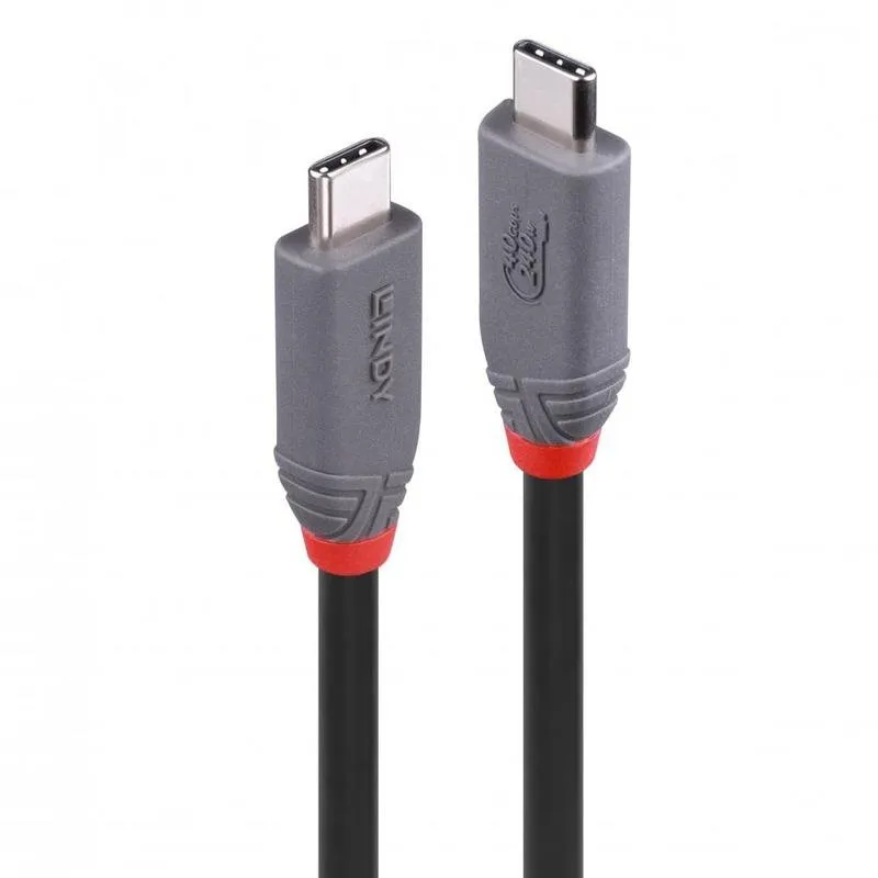 Cavo USB4 Lindy Anthra Line 0,8 m USB-C a USB-C 40 Gbit/s Nero
