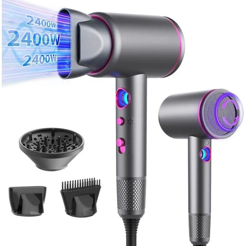 Phon Professionale Ionico Dam Electronics 2400W 3 Temperature 3 Velocità Grigio