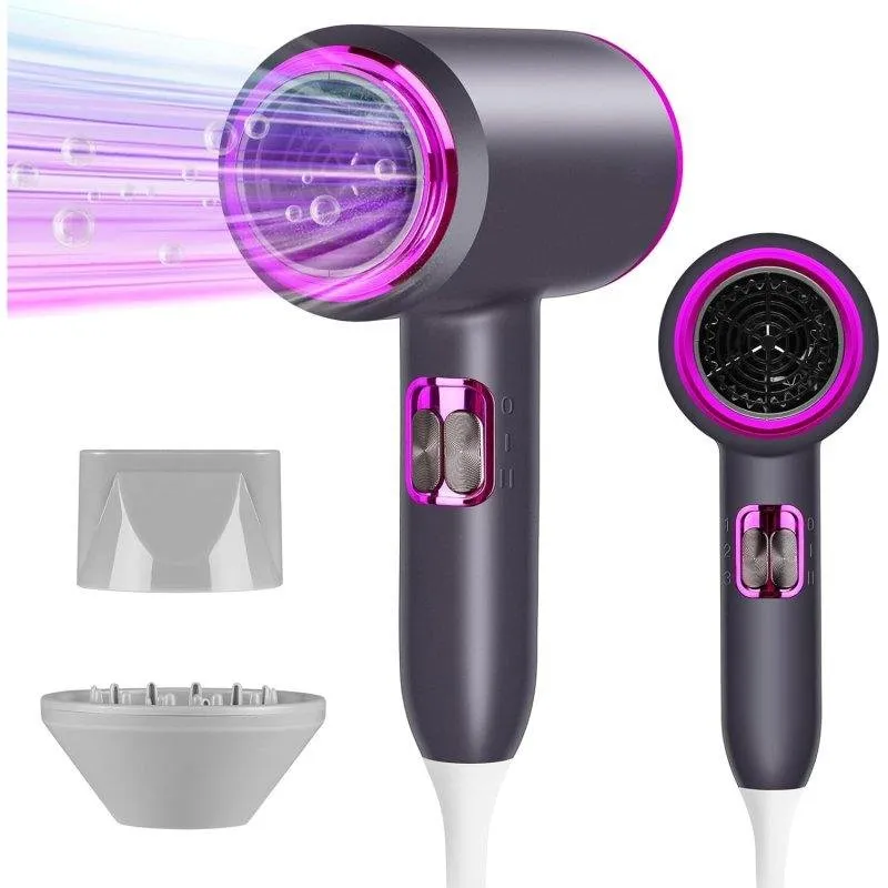 Phon Ionico Professionale Dam Electronics 2400W 3 Temperature 2 Velocità Grigio