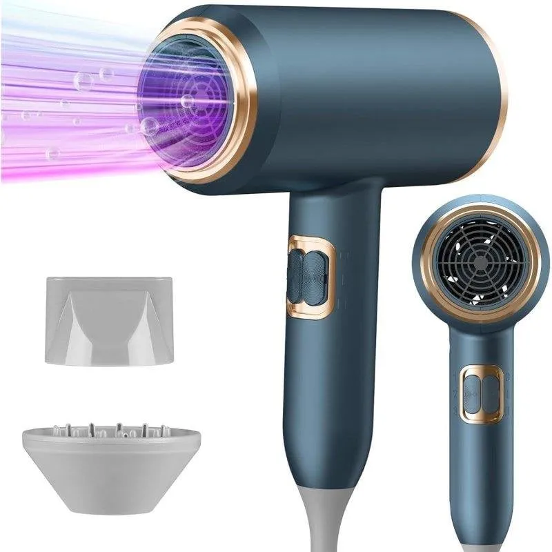 Phon Ionico Professionale Dam Electronics 2400W 3 Temperature 2 Velocità Blu