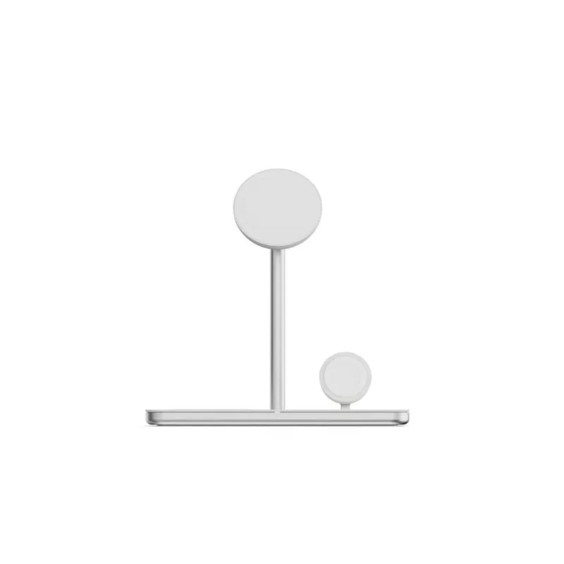 Supporto di Ricarica 3 in 1 LINQ Qi2 MagSafe Argento Bianco
