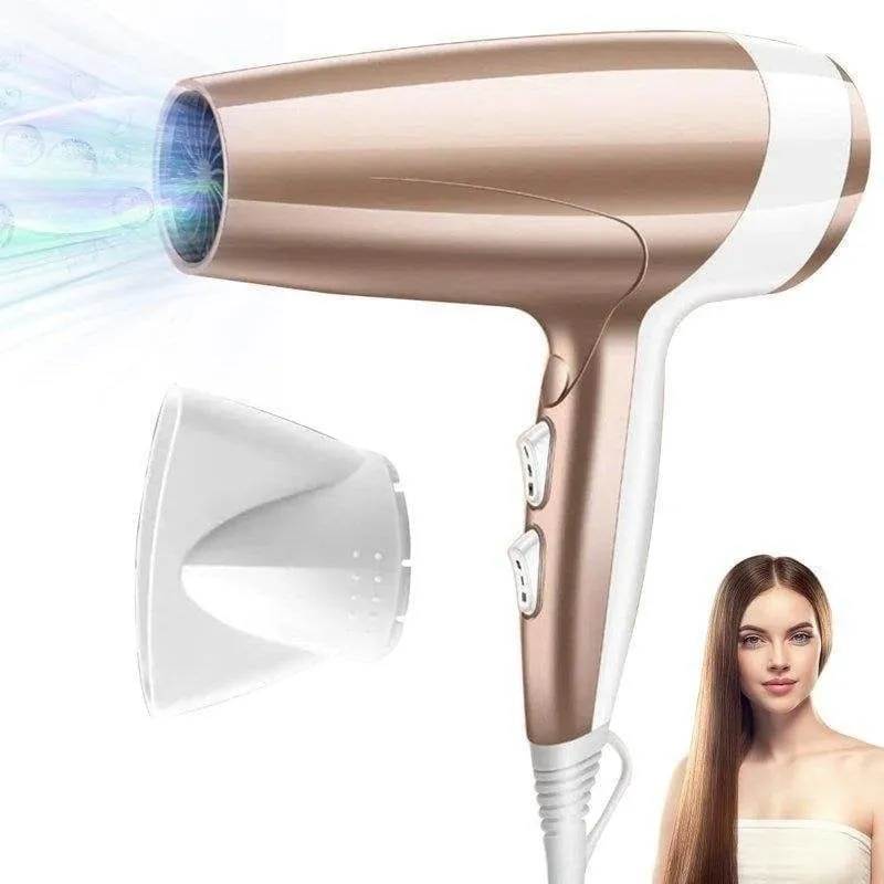 Phon Professionale Dam Electronics 2400W 3 Temperature 3 Velocità Ionico Champagne
