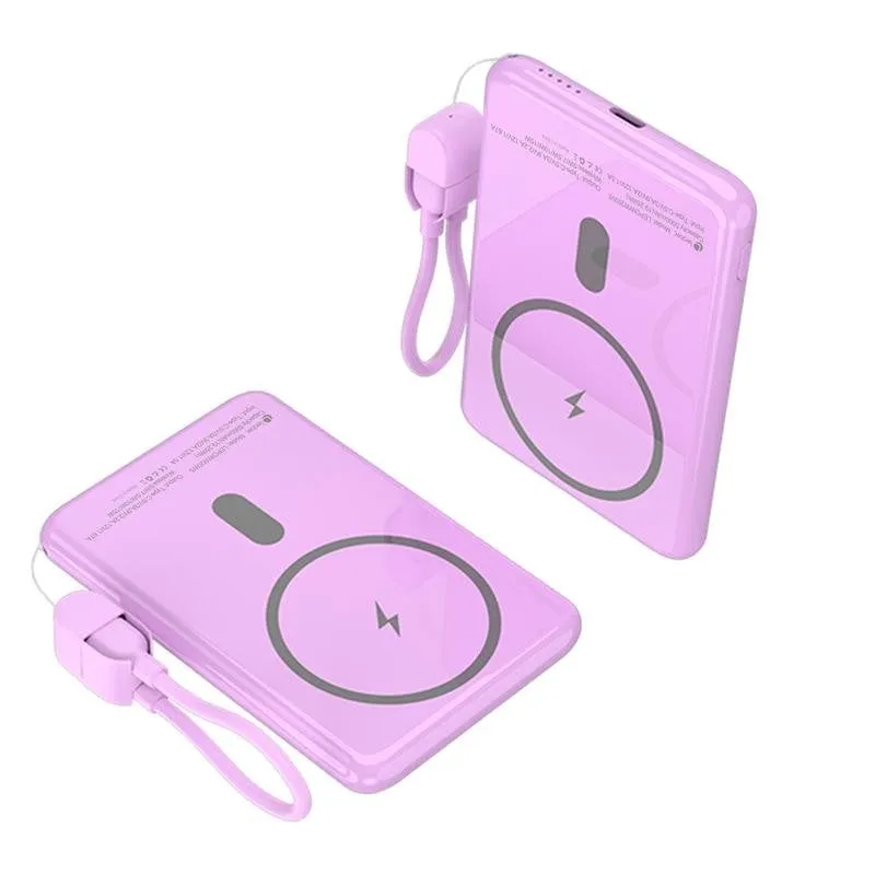 Power Bank wireless Leotec 5000mAh 20W Rosa