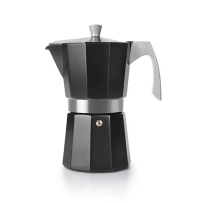Caffettiera Moka Ibili Evva Black Alluminio 12 Tazze Induzione