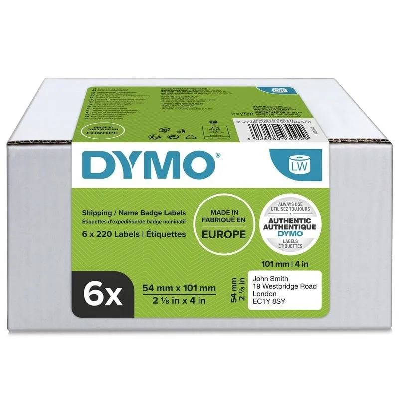 Etichette DYMO LabelWriter 54x101 mm 6 rotoli 1320 unità