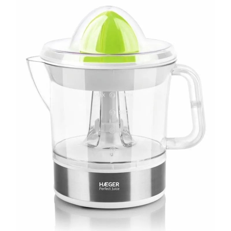 Spremitrice di Agrumi Elettrica HAEGER Perfect Juice 0,7 L Bianco Trasparente Argento Verde