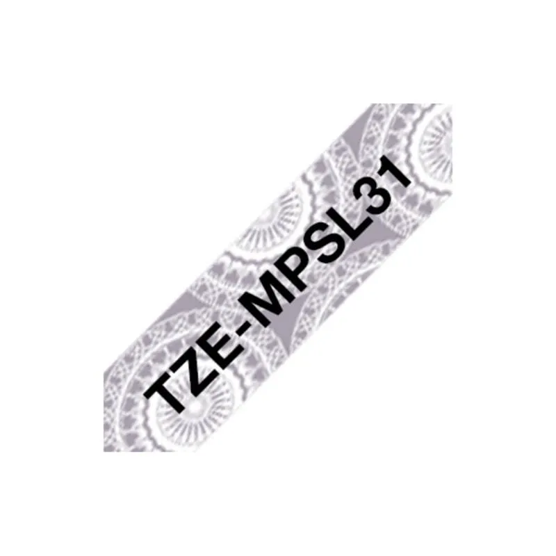 Nastro per stampanti etichette Brother TZE-MPSL31 1,2 cm x 4 m Grigio