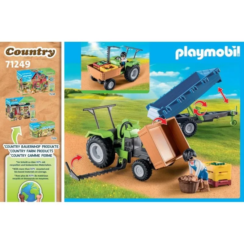 Trattore con rimorchio Playmobil Country