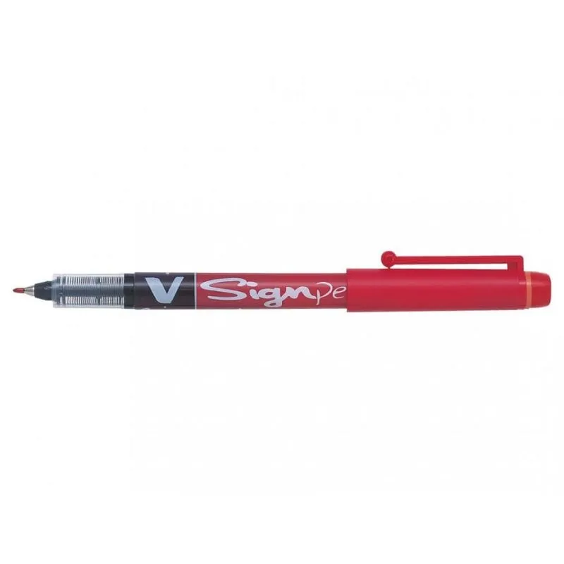 Penna Pilot V-Sign Cilindrica Rossa 0,6 mm Media