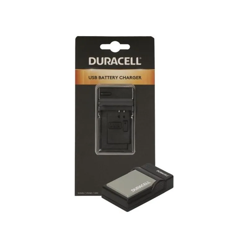 Caricatore batterie USB Duracell DRO5945 per fotocamere Olympus e Fujifilm