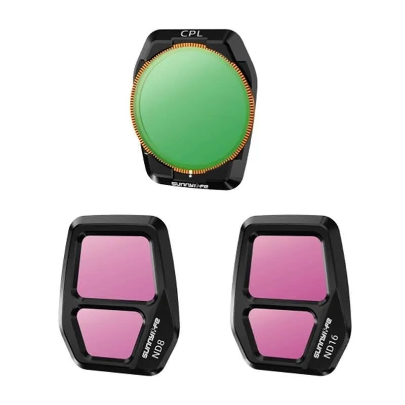Filtro Regolabile Sunnylife A3S-FI925CPL per Drone AIR 3S, CPL+ND8+ND16 3 pezzi