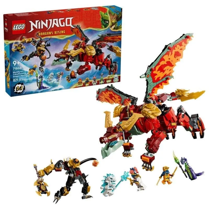 LEGO NINJAGO Meca Dragón Transformable de Wyldfyre 71868 821 pezzi
