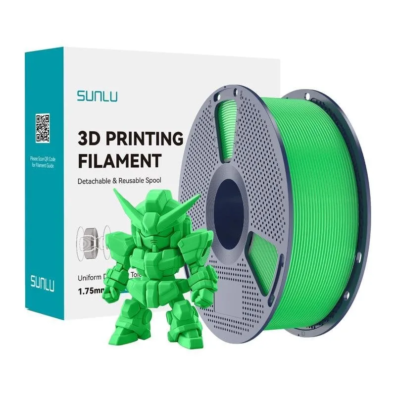 Filamento PLA+ Sunlu PLA+ 2.0 G Verde 1,75 mm Alta Durabilità Flusso Migliorato