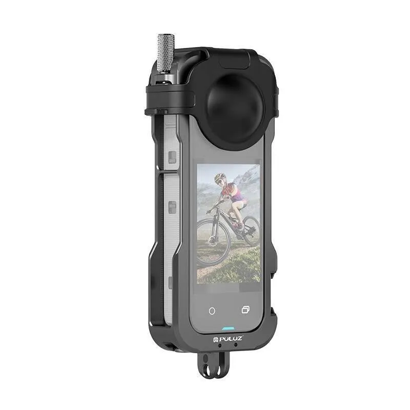 Custodia metallica PULUZ con coperchio obiettivo per Insta360 X4