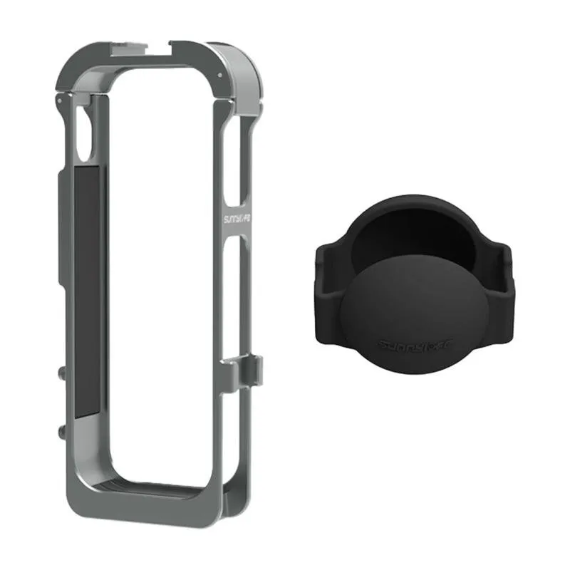 Cornice metallica magnetica Sunnylife con custodia obiettivo in silicone per Insta360 X5