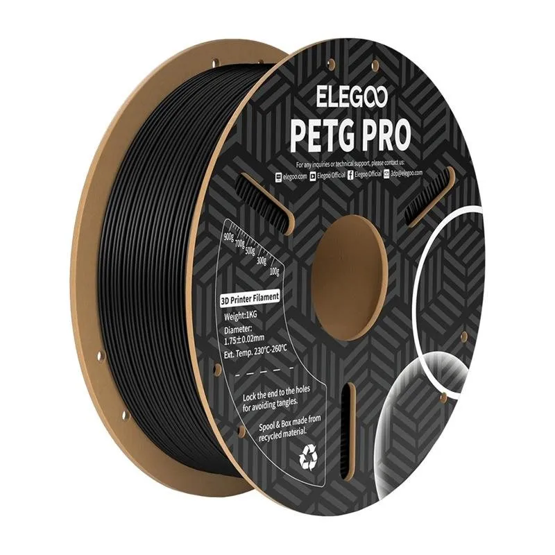 Filamento ELEGOO PETG Pro 1.75mm Nero 1kg