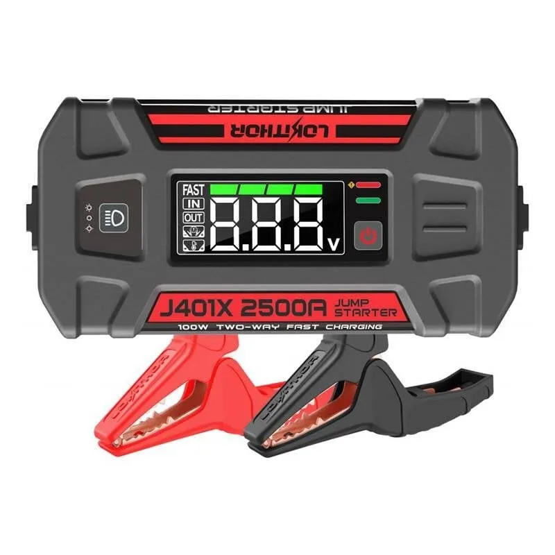 Avviatore batterie Lokithor J401X 2500A + Powerbank 20000mAh + Torcia 4 in 1