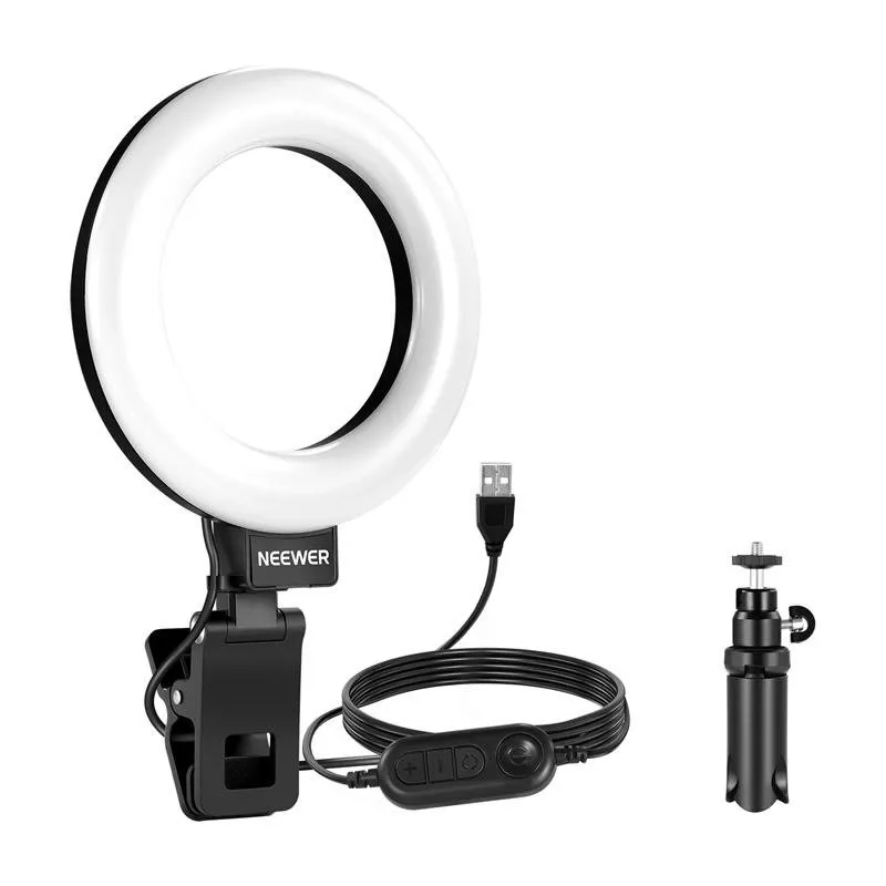 Luce ad anello Neewer BR60 5" con treppiede da scrivania