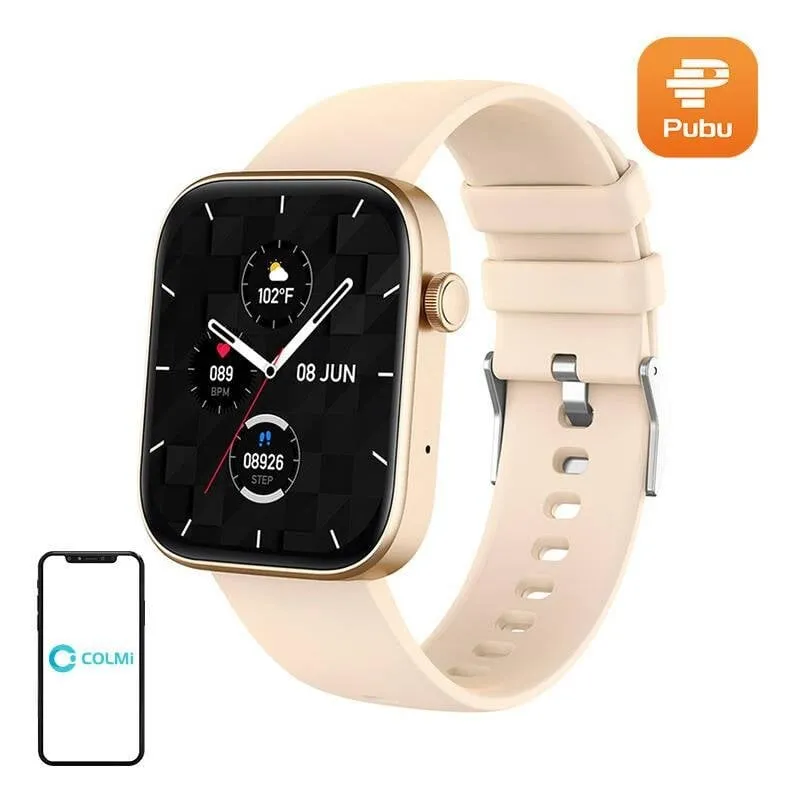 COLMi P71 Bluetooth 1,9" Oro Cinturino Unico IP68 SpO2 Cardiofrequenzimetro