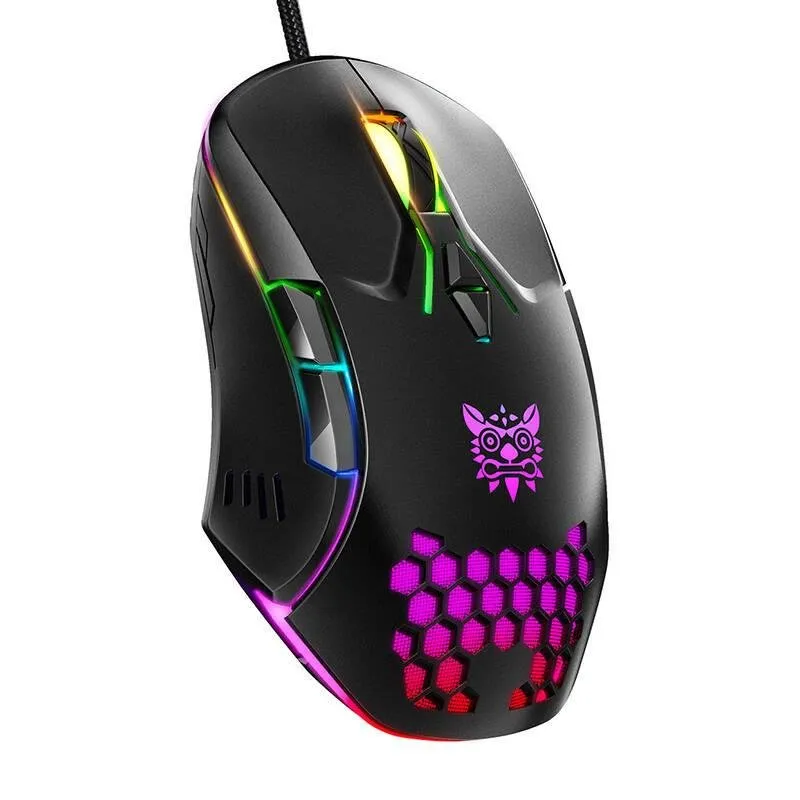 Mouse ONIKUMA CW902 USB 6400 DPI RGB Nero Ergonomico 7 Pulsanti