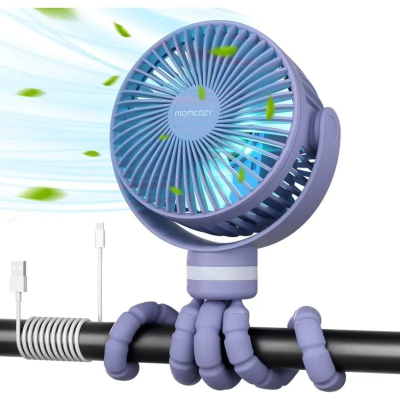 Mini Ventilatore Portatile Momcozy PF001-PU10BA-A 27W 4 Velocità LED Silenzioso Senza Fili