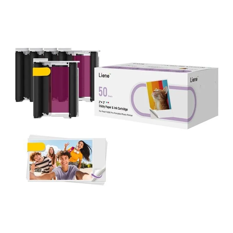 Stampante Sublimazione Liene 2x3" con carta adesiva e 5 cartucce inchiostro