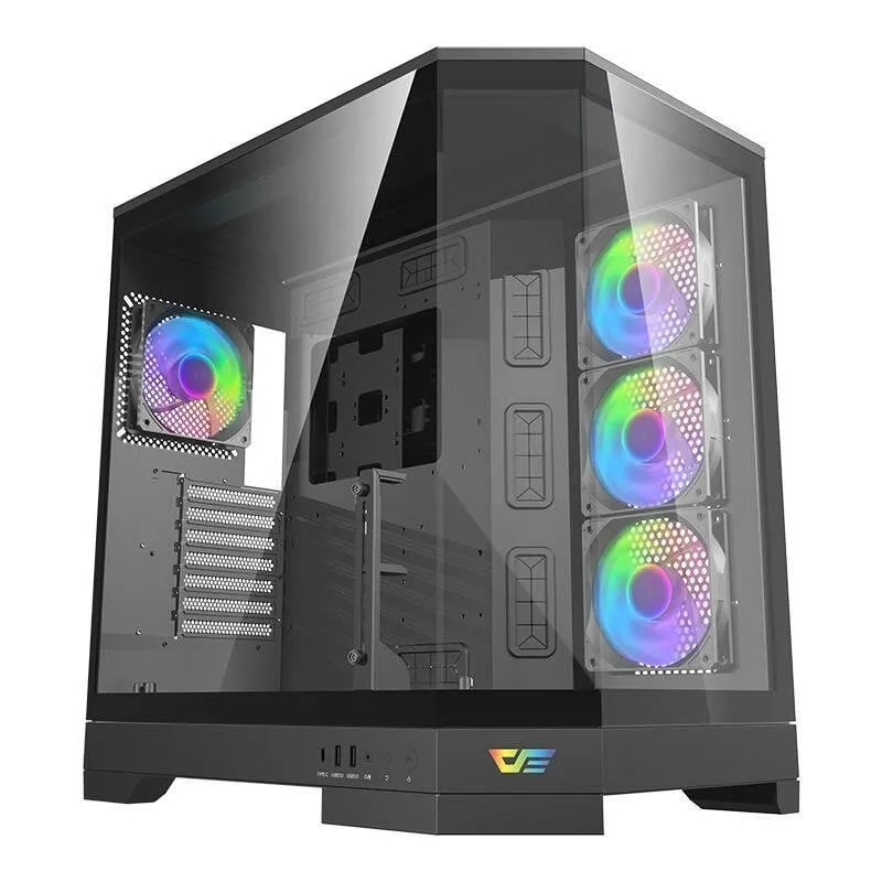 Case PC Darkflash DQX90 Nero ATX Big Tower Cristallo Temperato