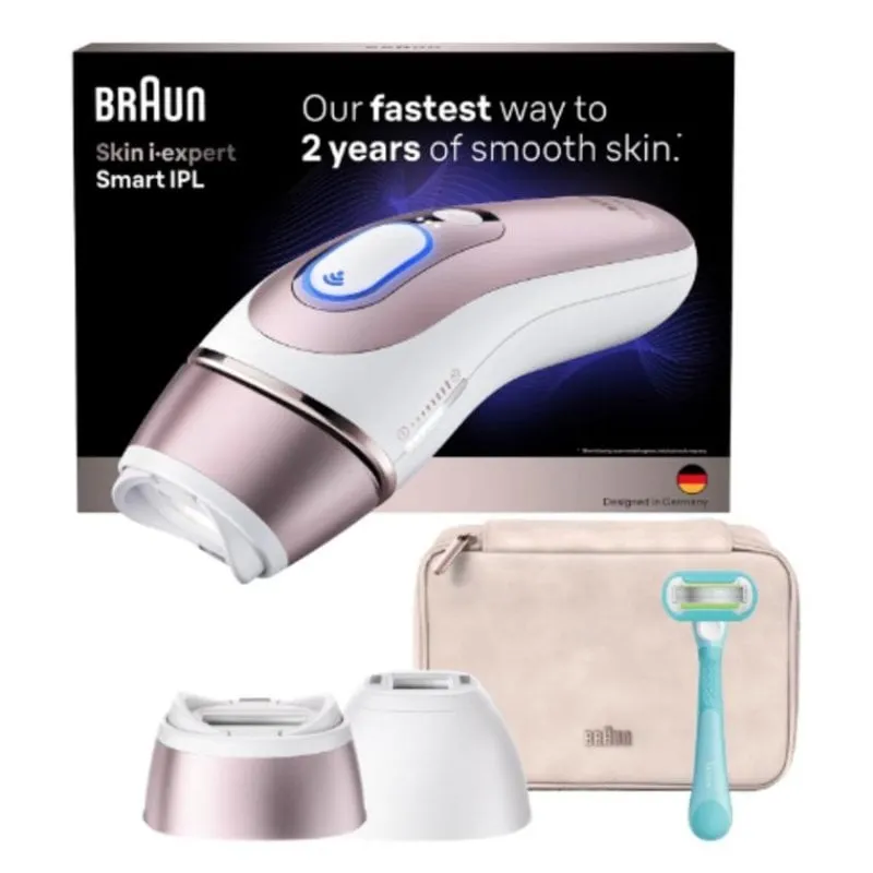 Epilatore Luce Pulsata IPL Braun Skin i-expert 10 Livelli 2 Testine Sensore Pelle