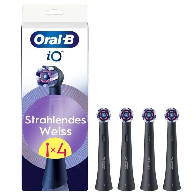 Testine di Ricambio Oral-B iO Pack 4 Unità Nero Durezza Forte