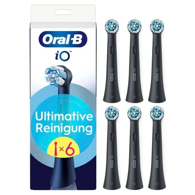 Testine di Ricambio Oral-B iO Ultimate 6 Unità Microvibrazioni Nero