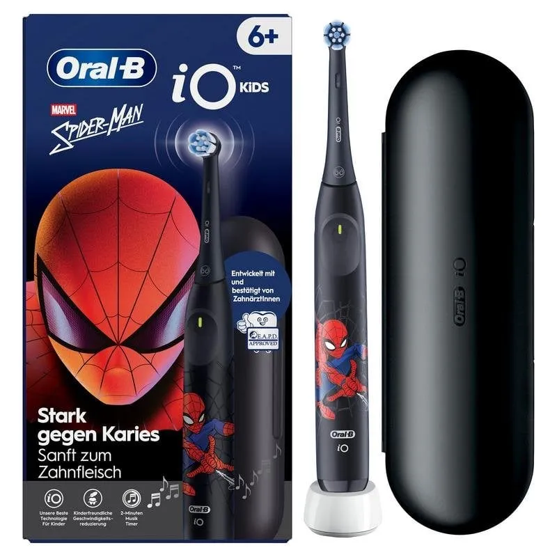 Spazzolino Elettrico Oscillante Oral-B iO Kids Spiderman 3 Modalità 1 Testina Timer Custodia