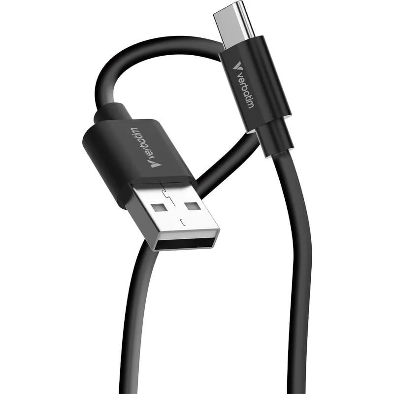 Cavo USB Verbatim 32393 1 m USB A a USB C USB 2.0 Nero e Bianco