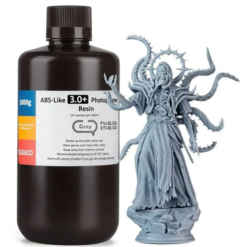 Resina 3D Elegoo ABS-Like 3.0 Plus 1000g Grigio Alta Resistenza