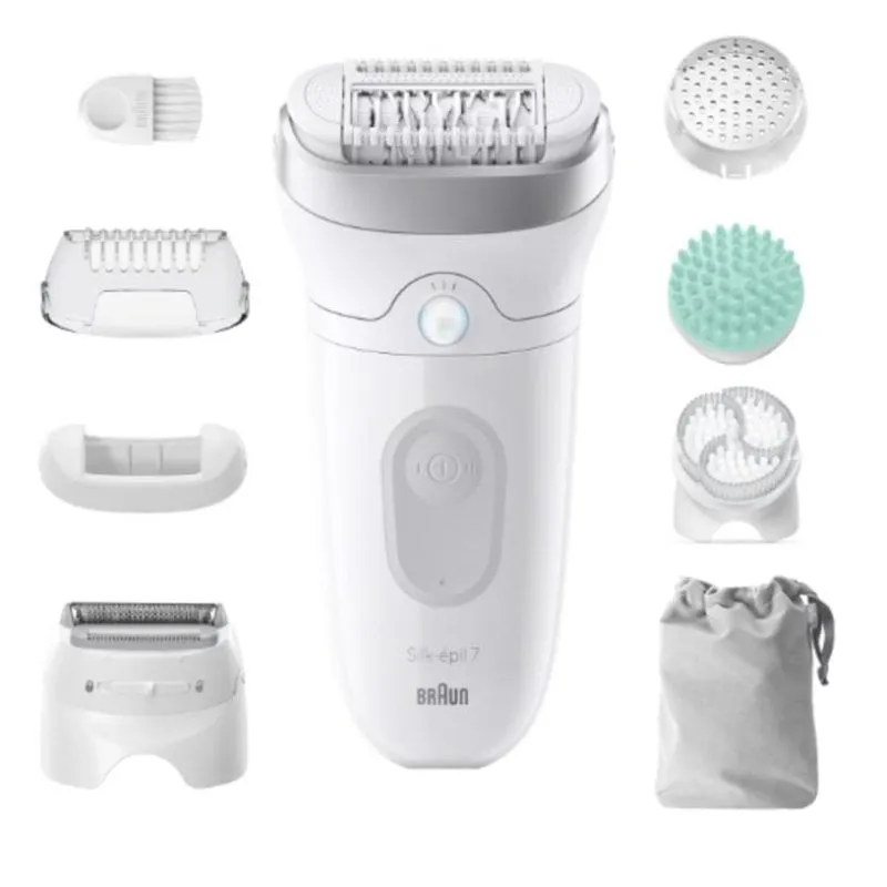 Epilatore Braun Silk-épil 7 7-081 Senza Fili 2 Velocità 6 Testine Wet & Dry