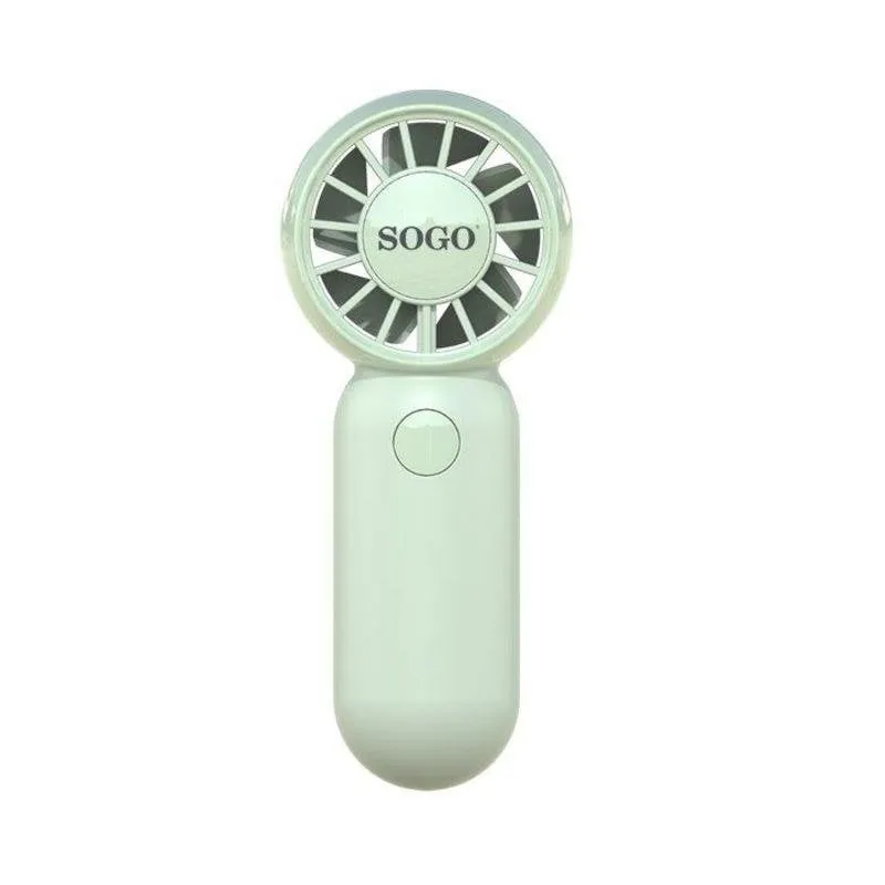Mini Ventilatore Portatile SOGO VEN-SS-21145-GR 3W 3 Velocità Motore BLDC Silenzioso Ricaricabile