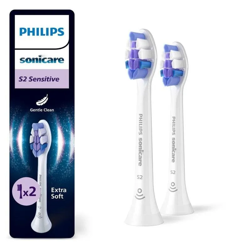 Testine di Ricambio Philips Sonicare HX6052/87 2 Unità Extra Morbido Gengive Sensibili