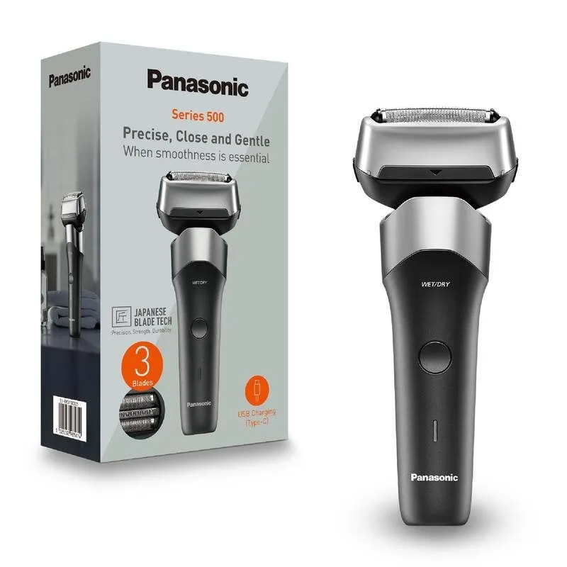 Rasoio Viso Panasonic ES-RM3FXK503 Senza Filo 45min Funzionamento a Umido 3 Lame