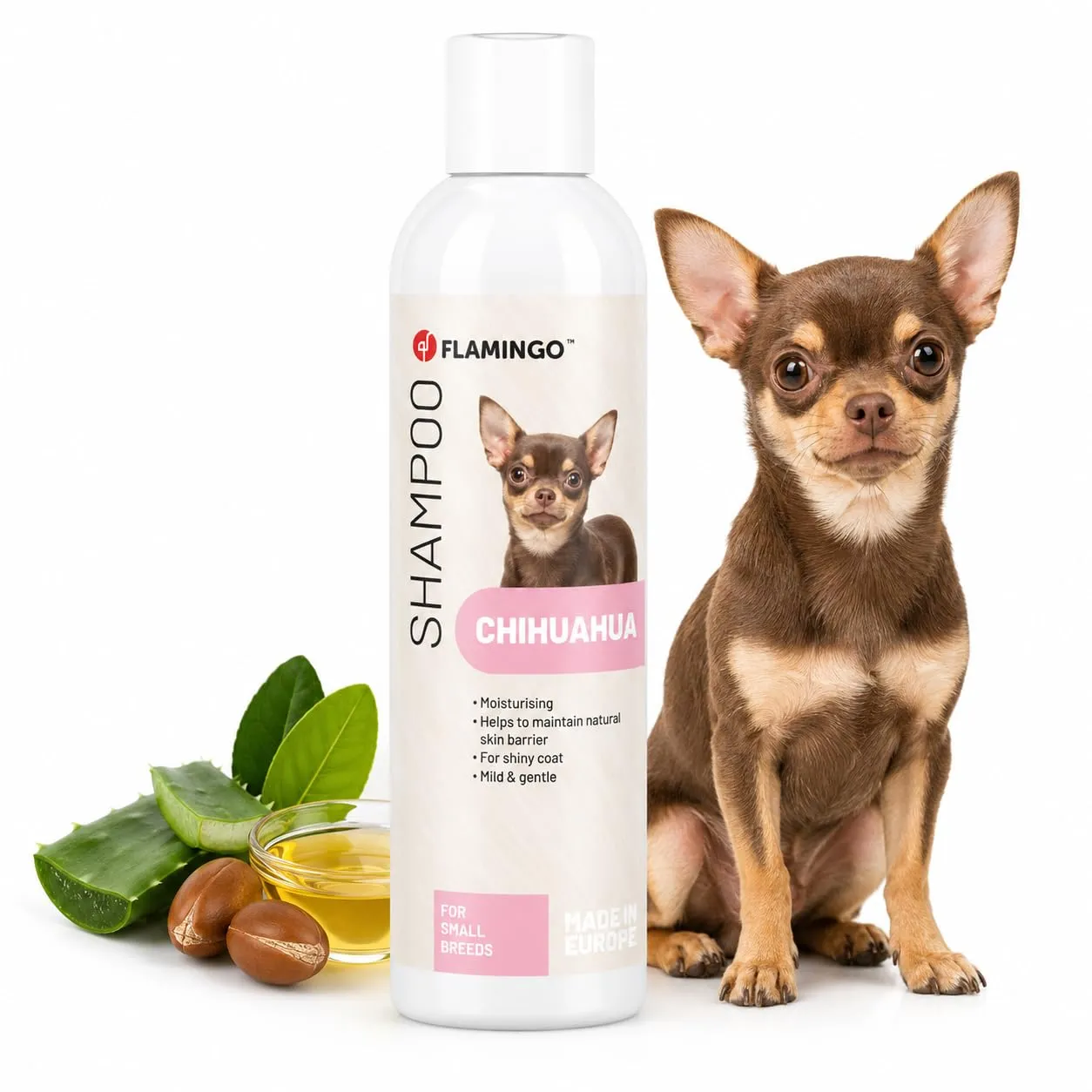 Shampoo - Per Chihuahua - Idratante - Dona lucentezza naturale al pelo - Aiuta a mantenere lo strato lipidico naturale - Prodotto in Europa - 300 ml