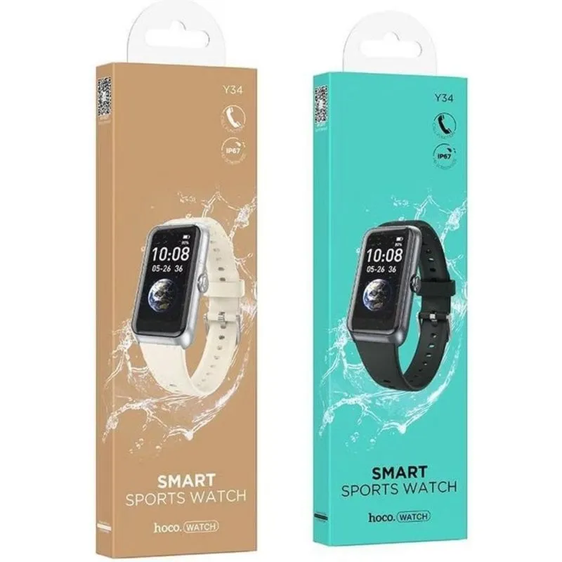 Hoco Y34 Bluetooth 1,47" Nero Cinturino Unico Resistente Acqua IP67