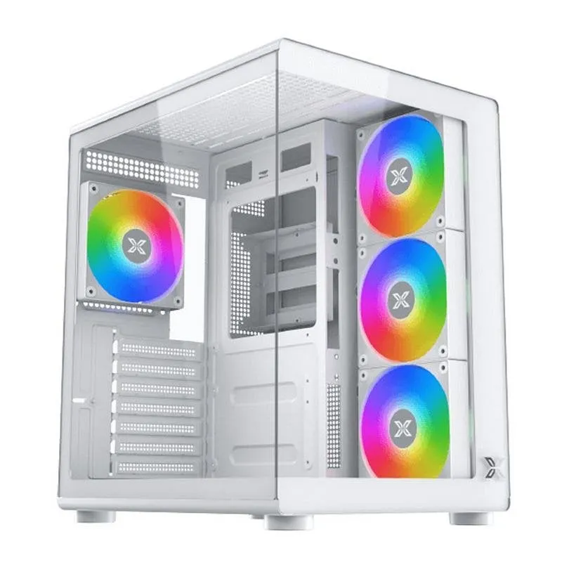 Case PC Xigmatek Aqua Compact Air EN48272 Vetro Temperato Bianco