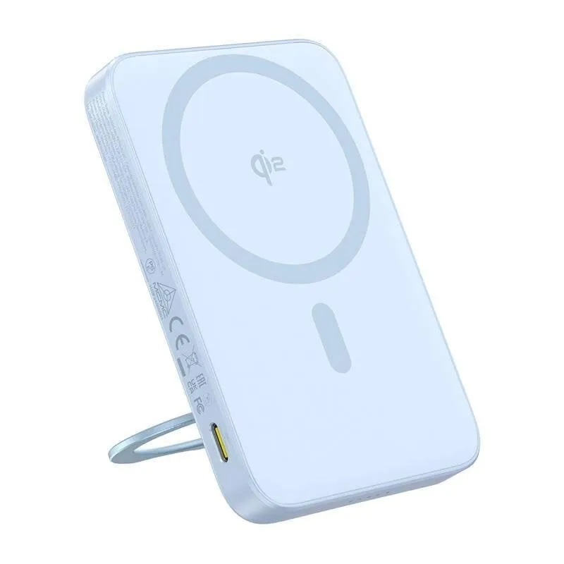 Batteria esterna Baseus PicoGo Qi2 5000mAh 20W blu con supporto
