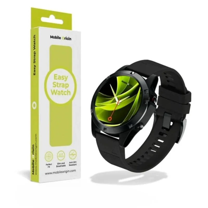 Cinturino per Orologio Intelligente Mobile Origin Nero 20mm Silicone