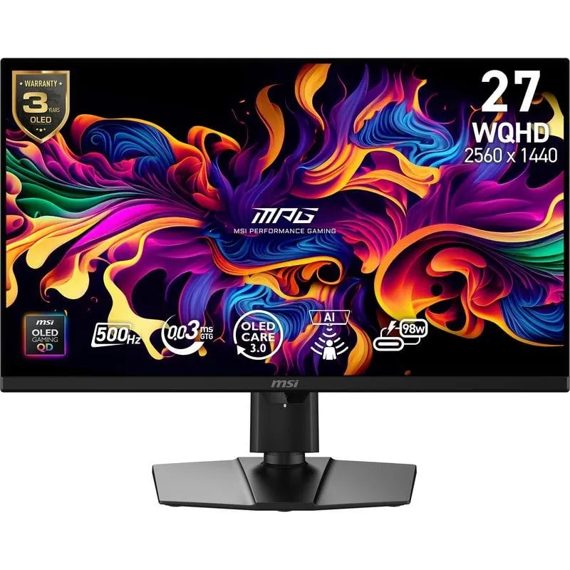 Monitor PC MSI MPG 271QRDE 27" Wide Quad HD 500Hz QD-OLED Regolabile 0,03ms