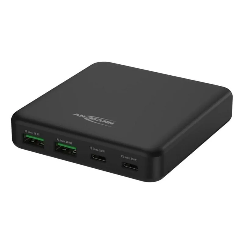 Caricatore da scrivania Ansmann DC465PD 65W 4 porte USB-C e USB-A