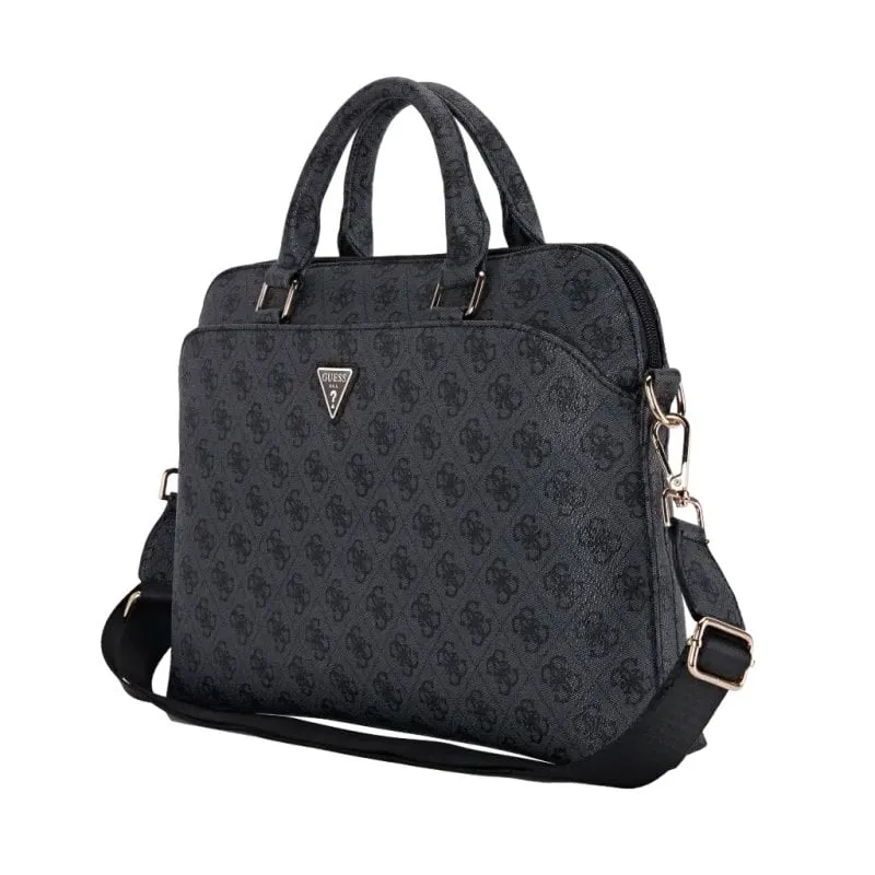 Custodia per laptop Guess 15 pollici Logo 4G tasche zip nero