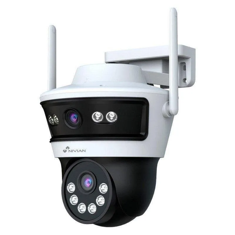 Telecamera Nivian NV-MOTOCAM30DUAL-W6 2K visione notturna IA audio