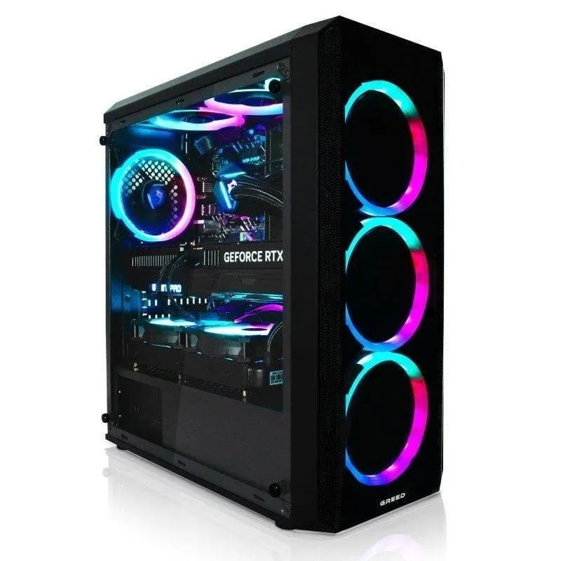 PC fisso GREED MK2 Pro AMD Ryzen 7 5700X 16GB 2TB SSD RTX 5070 Windows 11 Pro Watercool