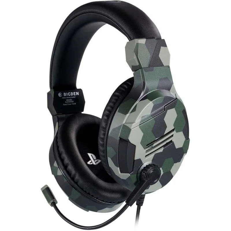 Cuffie Nacon ufficiali PlayStation cablate 40mm microfono verde