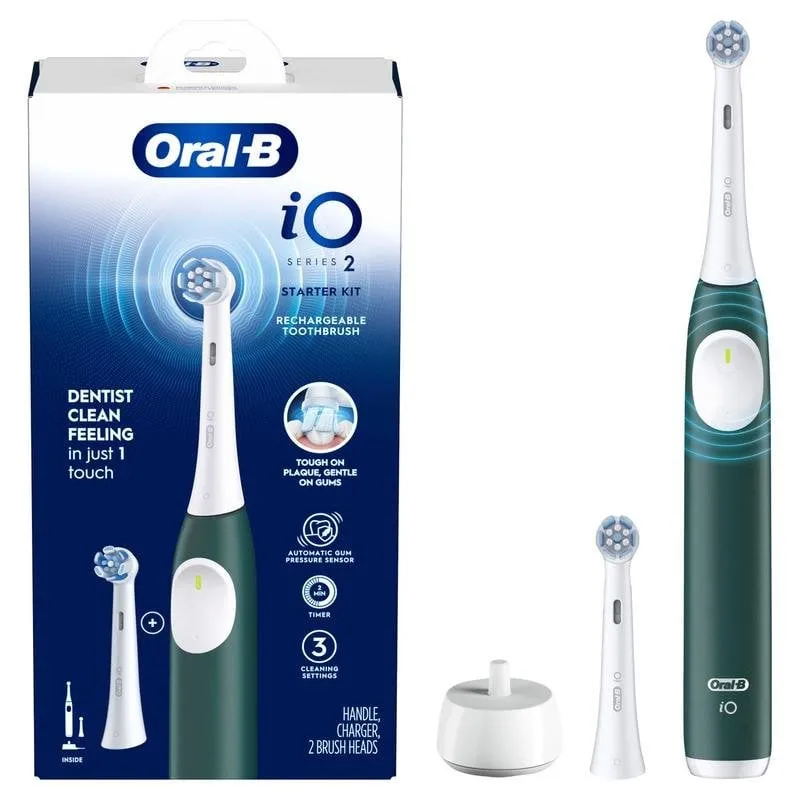 Spazzolino Elettrico Braun Oral-B iO Series 2 3 Modalità 2 Testine Sensore Pressione Timer